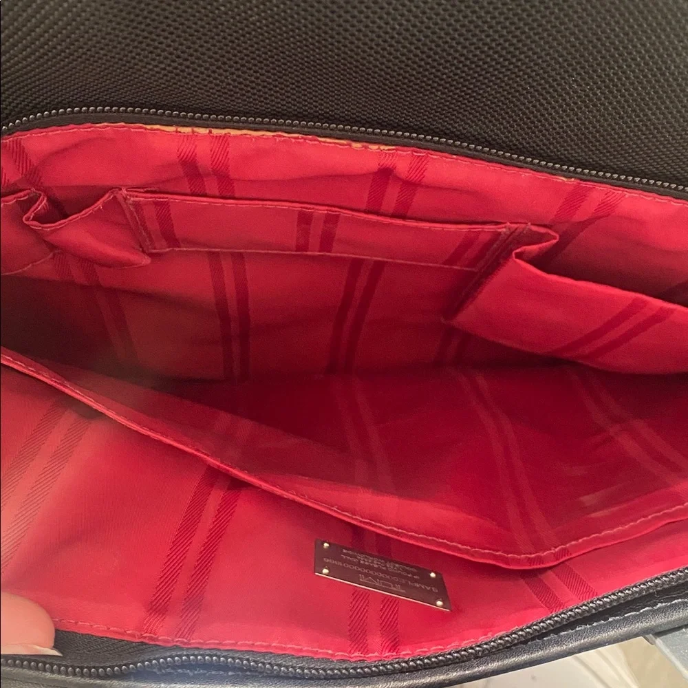 Tumi Briefcase Elements Collection Ballistic Nylon Leather Handle Zip Laptop Bag